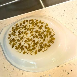 Vintage Pyrex Verde Olive Green Casserole Lid - EUC!